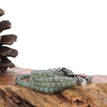Baikalla Jewelry jade beads bracelet Copy of Natural Jadeite Jade 108 Round Lavender Beads Buddha Rosary ( 10 mm )