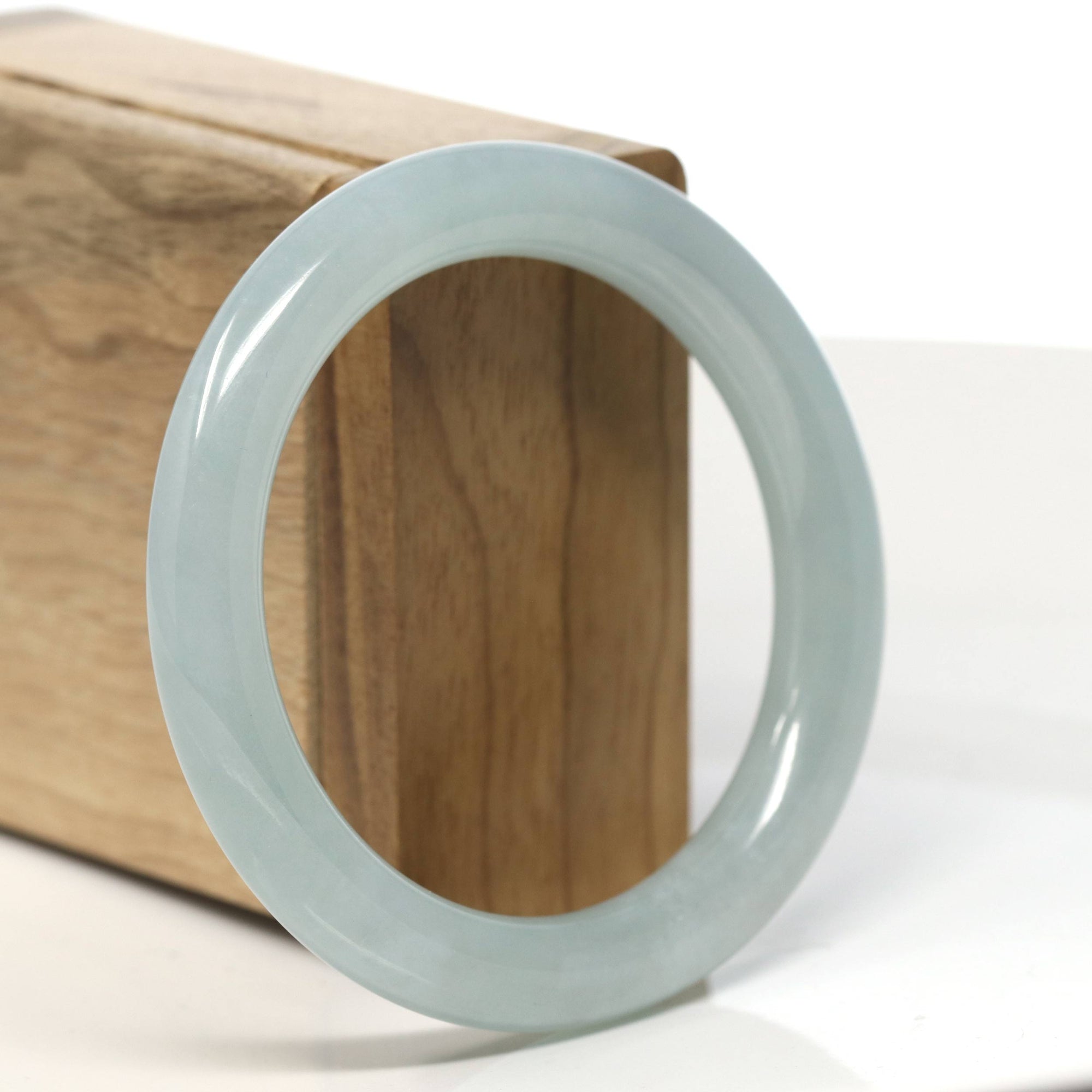 Baikalla Natural Jadeite Jade Bangle Bracelet (55.3 mm) 