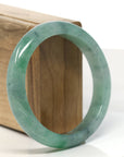 Baikalla Natural Jadeite Jade Bangle Bracelet (58 mm) 