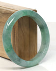 Baikalla Natural Jadeite Jade Bangle Bracelet (58 mm) 