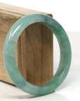 Baikalla Natural Jadeite Jade Bangle Bracelet (58 mm) 