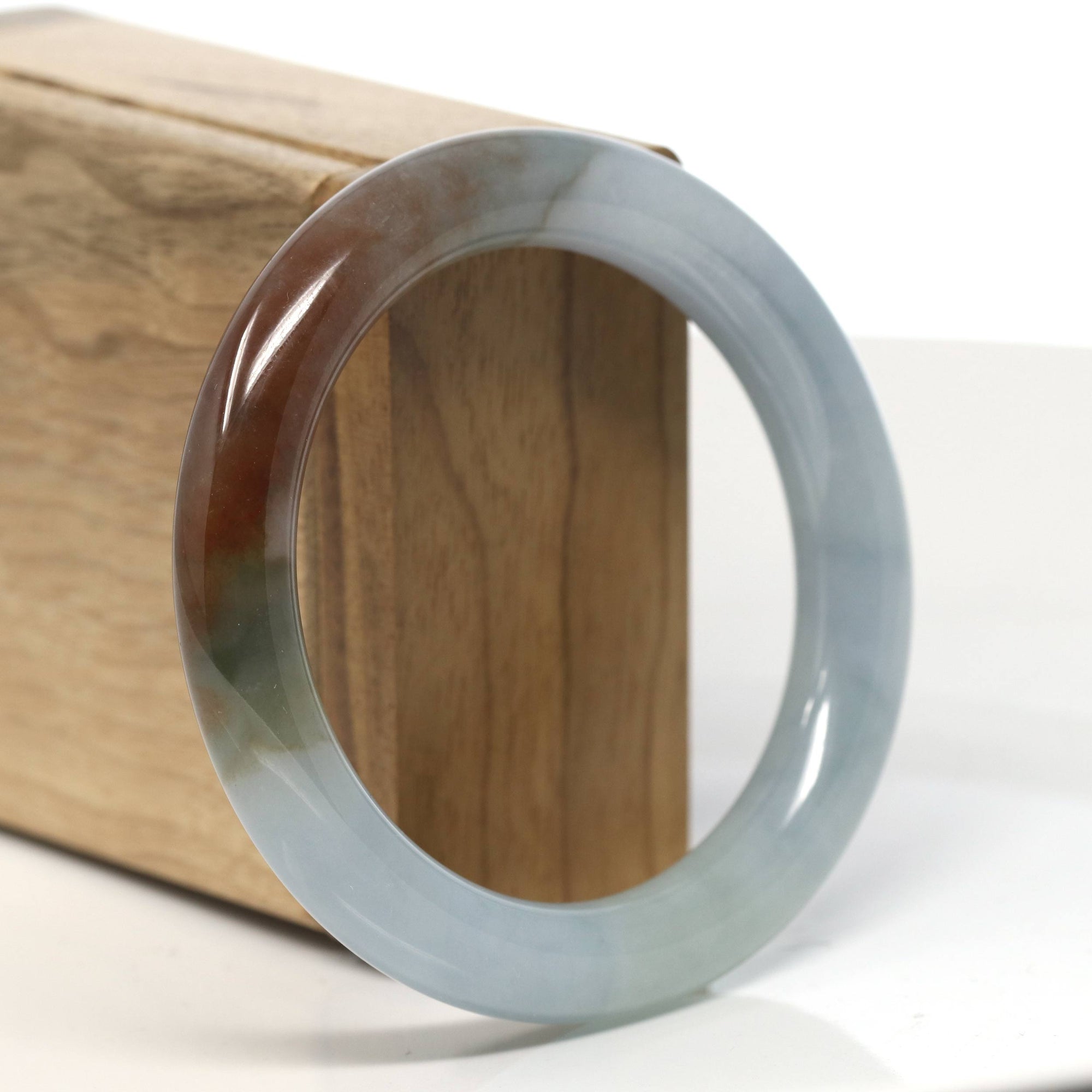 Baikalla Natural Jadeite Jade Bangle Bracelet (55.2 mm) 