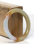 Baikalla Natural Jadeite Jade Bangle Bracelet (52 mm) 