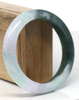 Baikalla Deep Green & Lavender Jadeite Jade Bangle Bracelet (59.4 mm) 