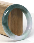 Baikalla Deep Green & Lavender Jadeite Jade Bangle Bracelet (59.4 mm) 