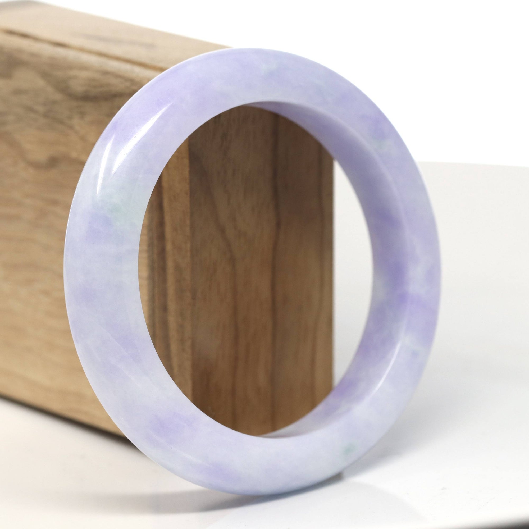 Baikalla Natural Lavender Jadeite Jade Bangle Bracelet (57.7 mm) 
