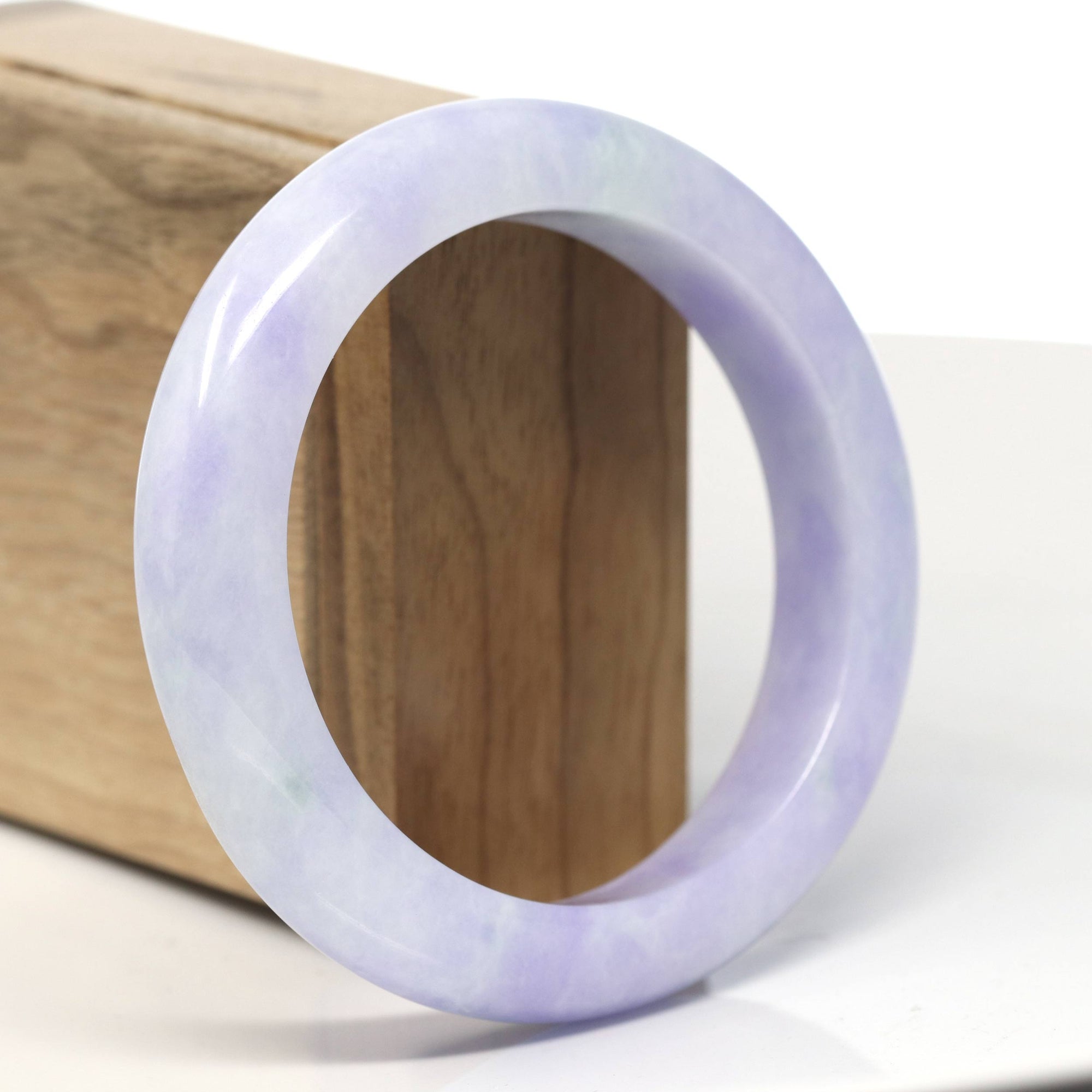 Baikalla Natural Lavender Jadeite Jade Bangle Bracelet (57.7 mm) 