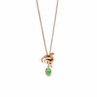 Baikalla Jewelry Gold Jadeite Necklace Copy of 18k Rose Gold Jadeite Jade Diamond Pendant Necklace