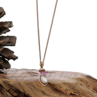 Baikalla Jewelry 18k Gold Jadeite Necklace Copy of Copy of 18K Rose Gold Ice Jadeite Jade Hulu Necklace with Diamonds