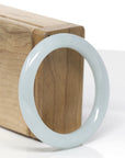 Baikalla Natural Light Green Jadeite Jade "Traditional Round" Bangle Bracelet (51mm) 