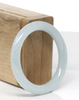 Baikalla Natural Light Green Jadeite Jade "Traditional Round" Bangle Bracelet (51mm) 