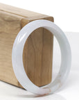 Baikalla Natural Light Lavender Green & Sajin (Golden Dust) Jadeite Jade "Half Round" Bangle Bracelet (57mm) 