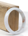 Baikalla Natural Light Lavender Green & Sajin (Golden Dust) Jadeite Jade "Half Round" Bangle Bracelet (57mm) 