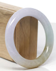 Baikalla Natural Lavender & Rich Yellow Jadeite Jade "Traditional Round" Bangle Bracelet (56.9mm) 