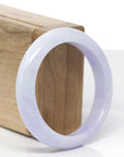 Baikalla Natural Vixen Lavender Jadeite Jade "Half Round" Bangle Bracelet (55.1mm) 