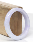 Baikalla Natural Vixen Lavender Jadeite Jade "Half Round" Bangle Bracelet (55.1mm) 