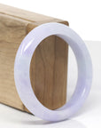 Baikalla Natural Vixen Lavender Jadeite Jade "Half Round" Bangle Bracelet (55.1mm) 
