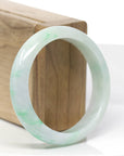 Baikalla™ "Classic Bangle" Genuine Jadeite Jade Green Bangle Bracelet (55.84mm)