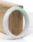 Genuine Burmese Lavender & Green Jadeite Jade Bangle Bracelet (56.93mm) 