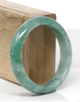 Baikalla Blue-Green Natural Jadeite Jade Bangle Bracelet (55.53mm) 