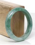 Baikalla Blue-Green Natural Jadeite Jade Bangle Bracelet (55.53mm) 