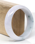 Genuine Burmese Blue green & Lavender Jadeite Jade Bangle Bracelet (58.73mm)