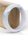 Genuine Burmese Blue green & Lavender Jadeite Jade Bangle Bracelet (58.73mm)