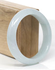 Baikalla "Classic Bangle" Blue-Green Natural Burmese Jadeite Jade Bangle (57.49mm) 