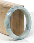 Genuine Burmese Jadeite Jade Bangle Bracelet ( 58.14 mm )