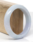 Purple Lavender Natural Jadeite Jade Bangle (58.56 mm) 