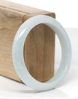 Baikalla™ "Classic Bangle" Genuine Burmese Green Jadeite Jade Bangle Bracelet (55.94 mm) 