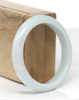 Baikalla™ "Classic Bangle" Genuine Burmese Green Jadeite Jade Bangle Bracelet (55.94 mm) 