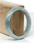 Classic Forest Green Natural Burmese Jadeite Jade Bangle (57.18 mm) 