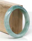 Baikalla Blue-Green Classic Real Jadeite Jade Bangle Bracelet (58.32mm) 
