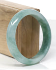 Baikalla Blue-Green Classic Real Jadeite Jade Bangle Bracelet (58.32mm) 