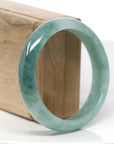 Baikalla Blue-Green Classic Real Jadeite Jade Bangle Bracelet (58.32mm) 
