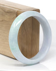 Natural Lavender- Green Jadeite Jade Bangle Bracelet (56.41 mm) 