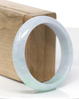 Natural Lavender- Green Jadeite Jade Bangle Bracelet (56.41 mm) 