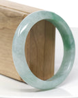 Classic Blue- Green Natural Burmese Jadeite Jade Bangle (58.16 mm) 