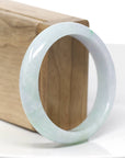 Natural Lavender- Green Jadeite Jade Bangle Bracelet (56.64 mm) 