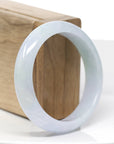 Natural Lavender- Green Jadeite Jade Bangle Bracelet (56.38 mm) 