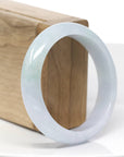 Natural Lavender- Green Jadeite Jade Bangle Bracelet (56.38 mm) 