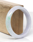 Natural Lavender- Green Jadeite Jade Bangle Bracelet (56.84 mm) 