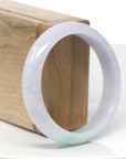 Natural Lavender- Green Jadeite Jade Bangle Bracelet (56.84 mm) 