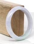 Natural Lavender- Green Jadeite Jade Bangle Bracelet (56.84 mm) 