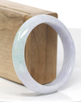 Natural Lavender- Green Jadeite Jade Bangle Bracelet (56.84 mm) 