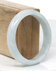 Baikalla "Princess Half Round" Blue- Green Natural Burmese Jadeite Jade Bangle (58.72 mm) 