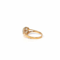 Baikalla Jewelry Jadeite Engagement Ring Copy of Copy of Baikalla™ 18k Rose Gold Natural Ice Jadeite Engagement Ring With Diamonds