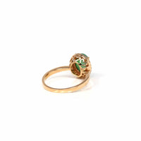 Baikalla Jewelry Jadeite Engagement Ring Baikalla18k Rose Gold Natural Imperial Green Oval Jadeite Jade Engagement Ring With Diamonds