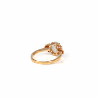 Baikalla Jewelry Jadeite Engagement Ring Baikalla™ 18k Rose Gold Natural Ice Jadeite Engagement Ring With Diamonds